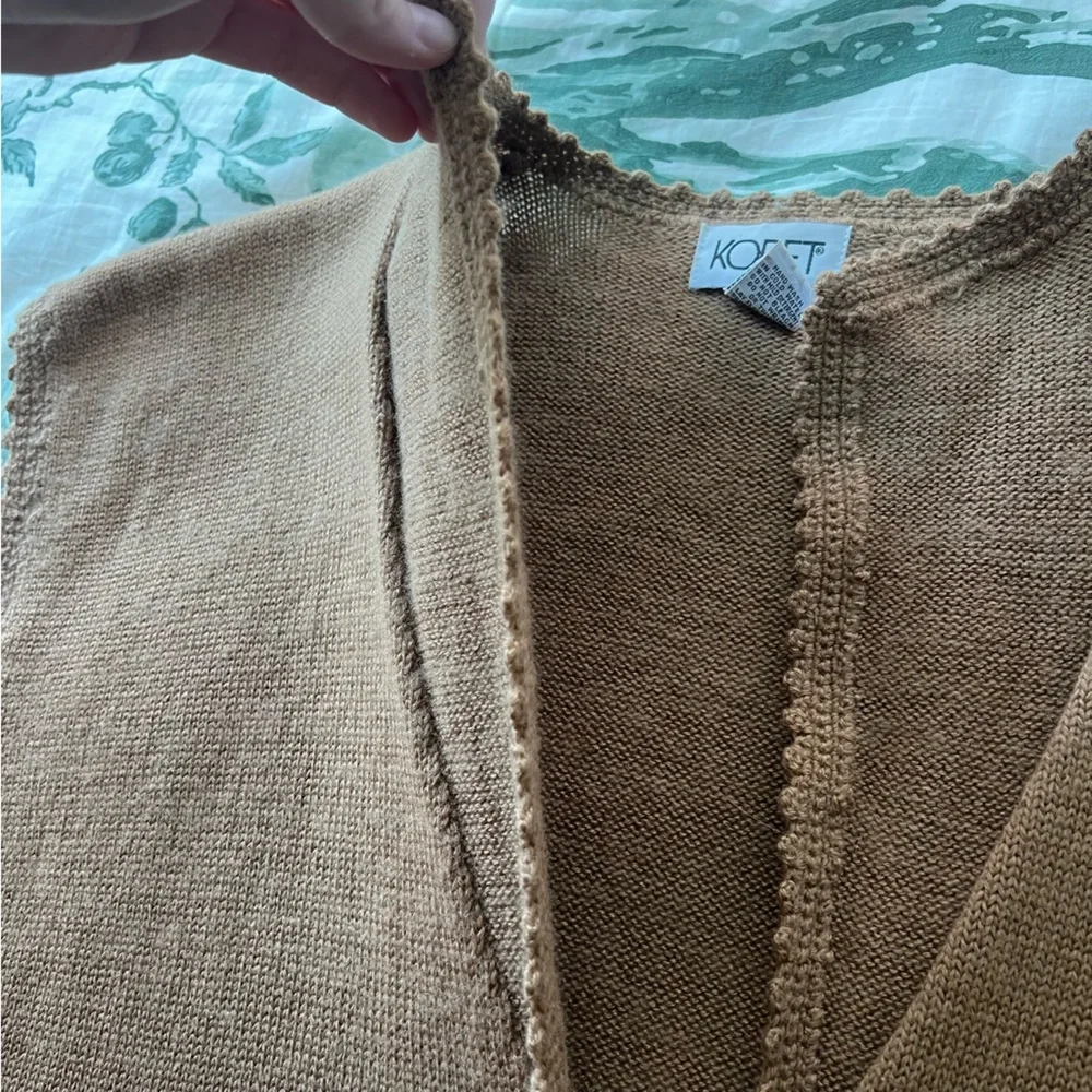 Vintage Koret Floral Embroidered Knit Sweater Vest - Picture 8 of 14